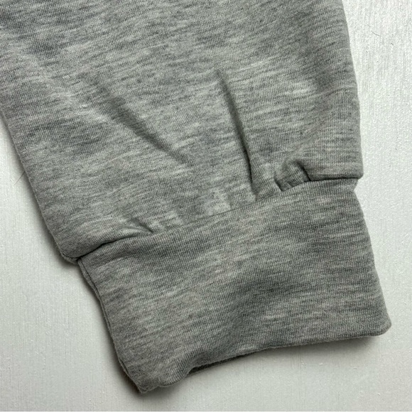 BRAND NEW Hooded pullover half zip Gray white size Large unisex long sleeve - Picture 11 of 14